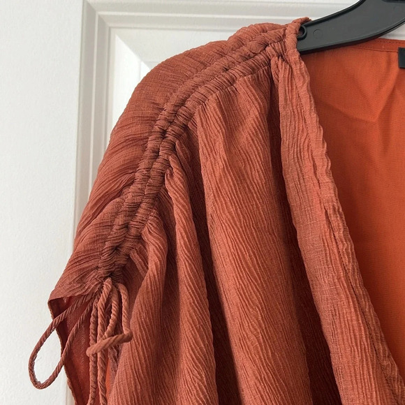 Lulus Fall Crop Top Western Rodeo Casual Transition Rust Brown Festival Boho XS - Picture 5 of 12